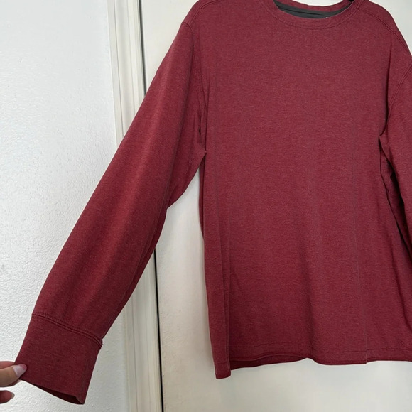 Men's Heather Red Wrangler Long Sleeve T-Shirt Size XL - Picture 2 of 8
